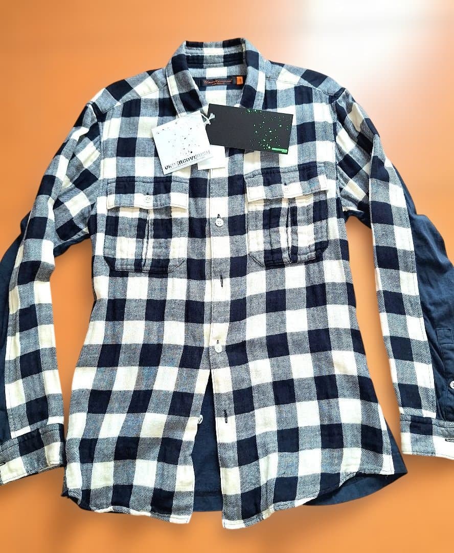 [プライスタグ付]アンダーカバー　T期　ドッキングネルシャツ　サイズ2 UNDERCOVER（アンダーカバー） UNDERCOVER 19SS shirt parts docking