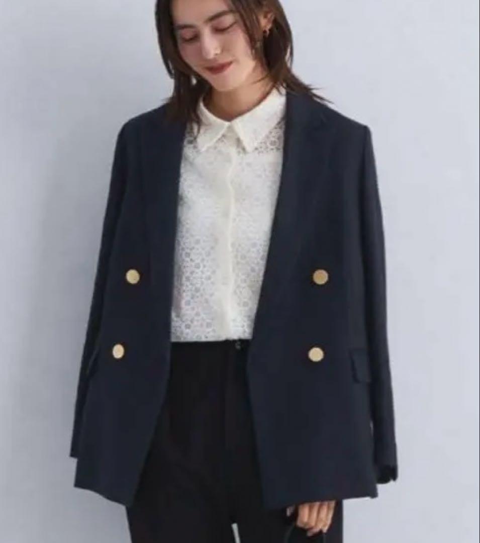 グリーンレーベルリラクシング メランジツイルダブルジャケット green label relaxing（グリーンレーベルリラクシング）の「メランジ