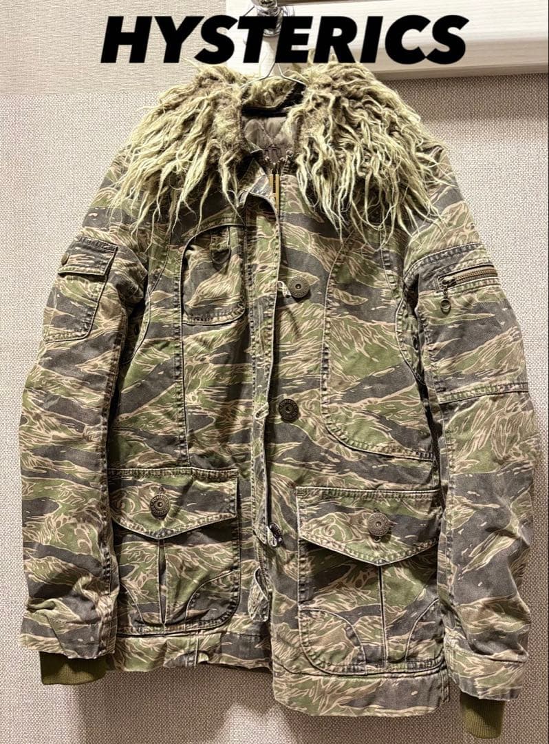 HYSTERIC 迷彩柄 ミリタリージャケット　ファー付き　Free size HYSTERIC GLAMOUR（ヒステリックグラマー）の「プリマロフトエア