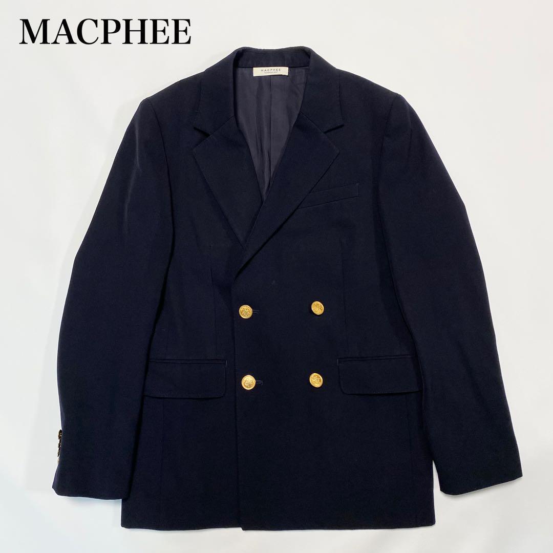 近年モデル✨　MACPHEE ウールギャバジン ダブルブレストジャケット　紺ブレ 近年モデル✨ MACPHEE ウールギャバジン ダブルブレストジャケット 紺