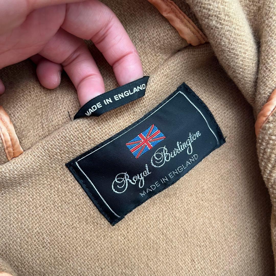 Royal Burlington ダッフルコート ヘリンボーン キャメル - メルカリ