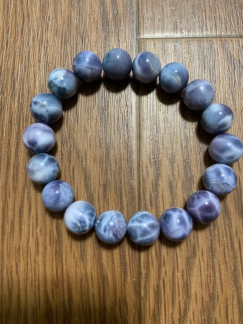 値下げ 高品質 天然 パープルラリマー ブレスレット - メルカリ