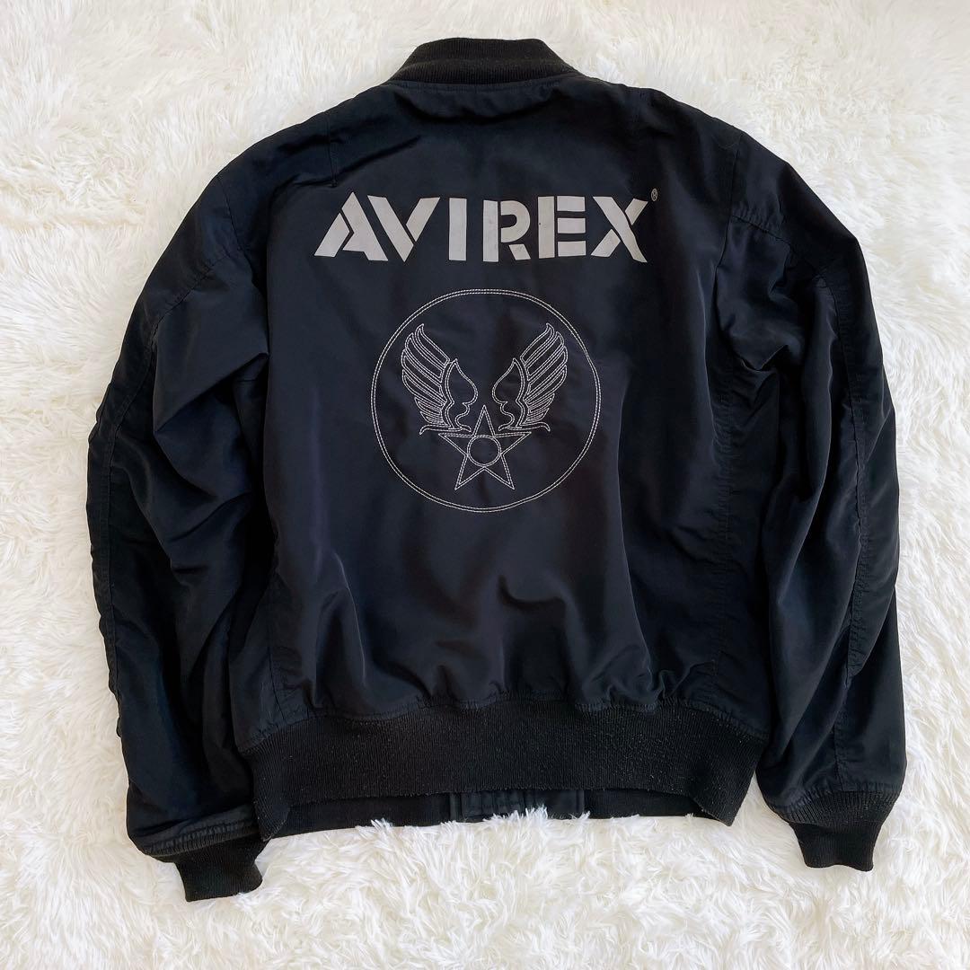 XLサイズ✨AVIREX MA-1 フライトジャケット 背面ビッグロゴ ブラック 楽天市場】AVIREX（アヴィレックス） MA-1 COMMERCIAL LOGO フライト