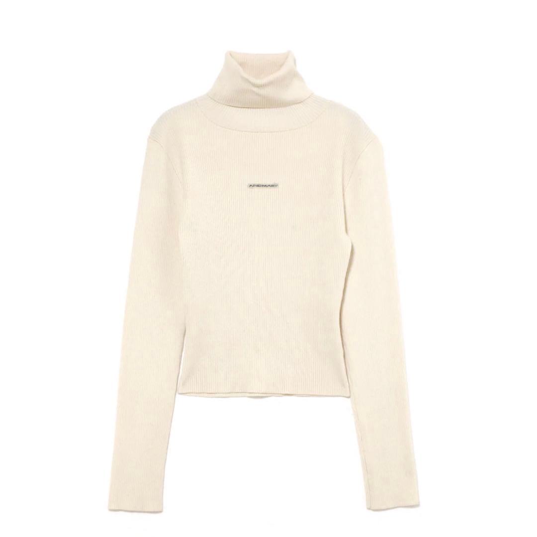 トップス andmary Mary turtle knit tops ivory andmary Mary turtle knit tops ivory - メルカリ