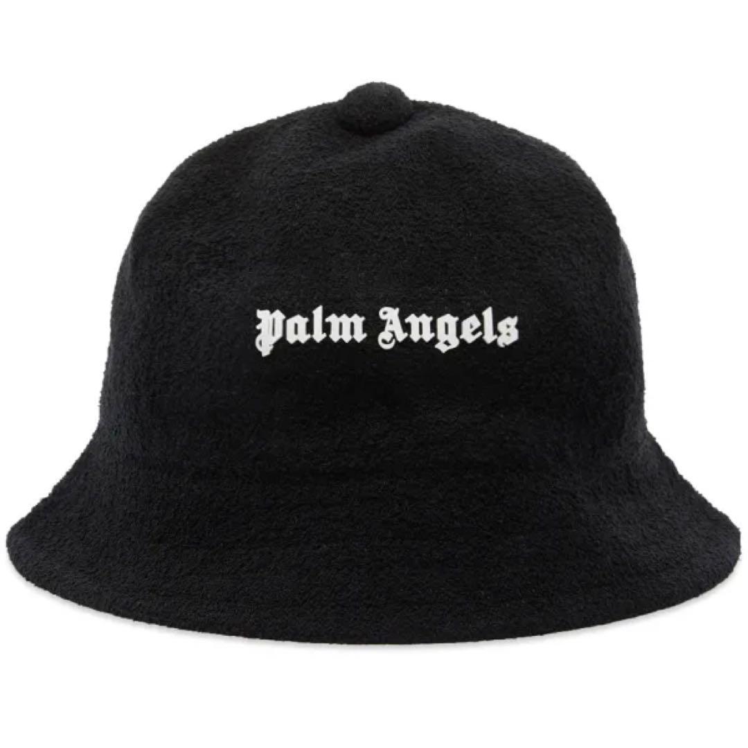 新品 パームエンジェルス バケットハット バケハ ブラック パイル素材 ロゴ Palm Angels(パームエンジェルス) ハット(メンズ) - ブランド通販のBUYMA