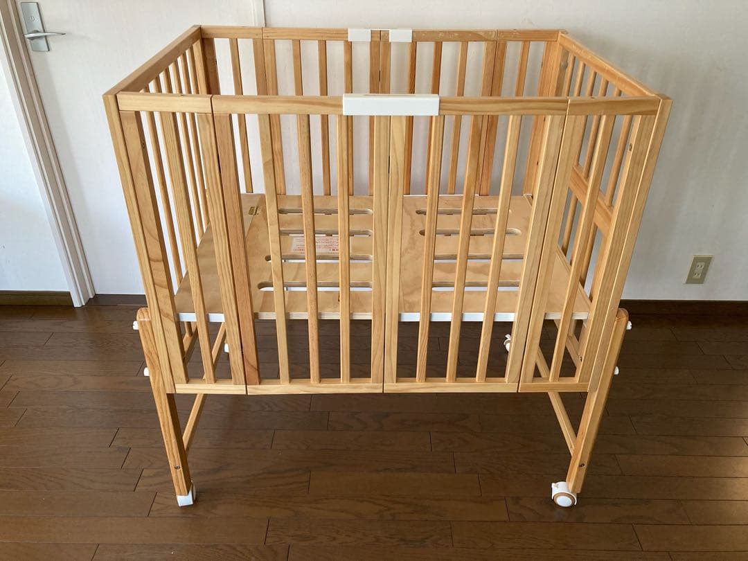 [のっちゃん]大和屋パタンIIミニベビーベット　＊布団あり　＊引き渡し可 大和屋 パタンⅡ 折りたたみミニベビーベッド【レンタル】※数量限定