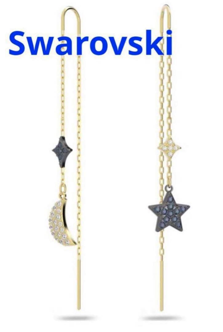 スワロフスキー ピアス Symbolic ドロップ 月 星 正規品 極美品 - メルカリ