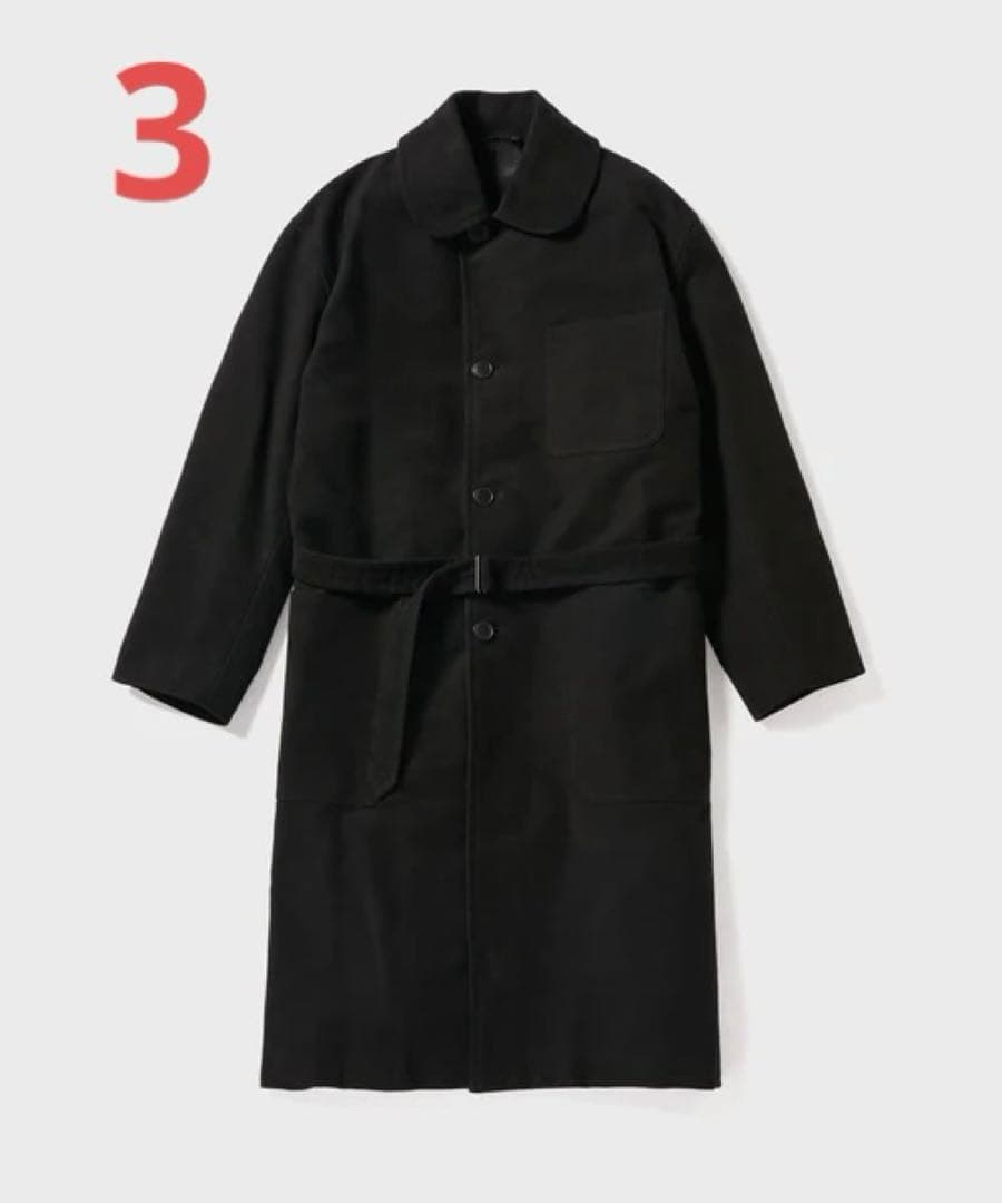 comoli 新品 モールスキンミリタリーコート 3 staff style 