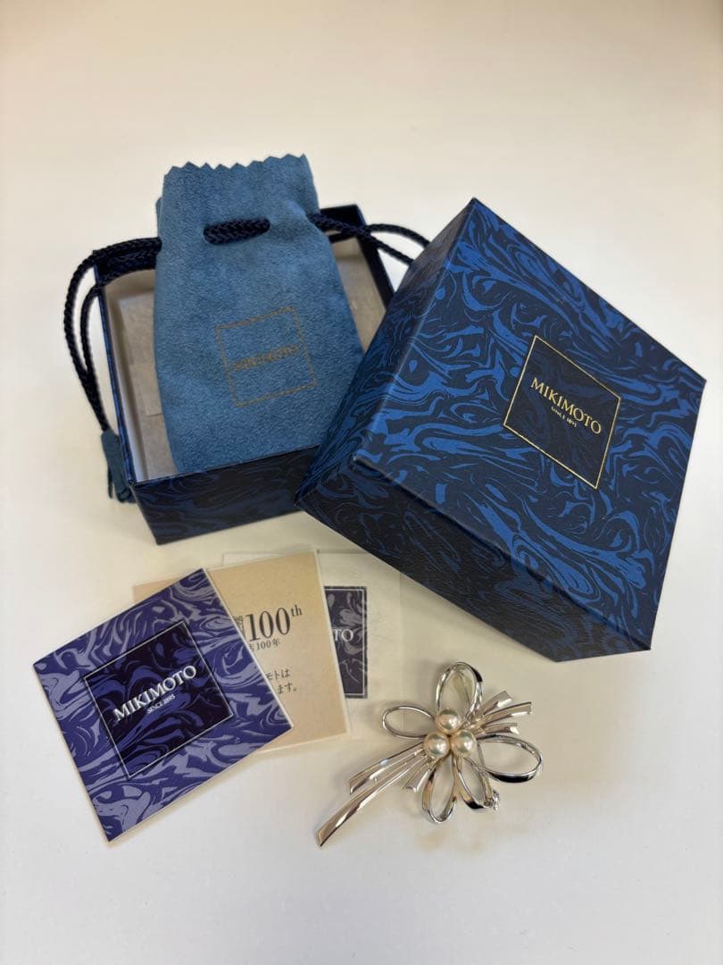 MIKIMOTO シルバーブローチ 花デザイン 真珠 MIKIMOTO（ミキモト） ブローチ パール 真珠 4.5-7.0mm レペタルプラス
