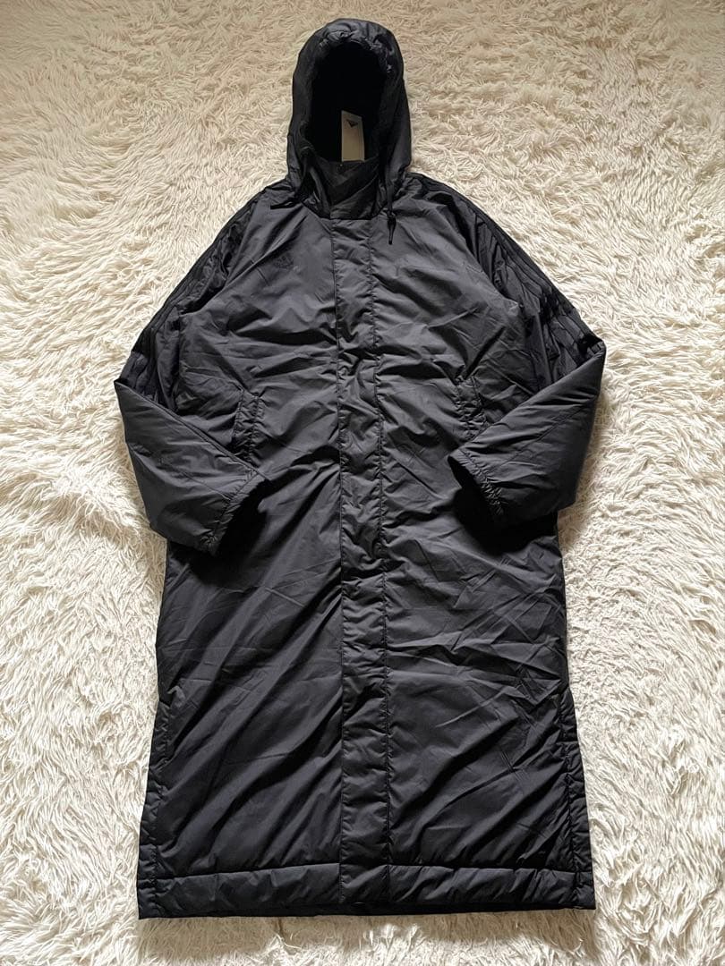 adidas ボアロングコート JG8514 WIND.RDY 防寒 黒 XL adidas（アディダス） ボア コート コート メンズ MMH 3S ロング
