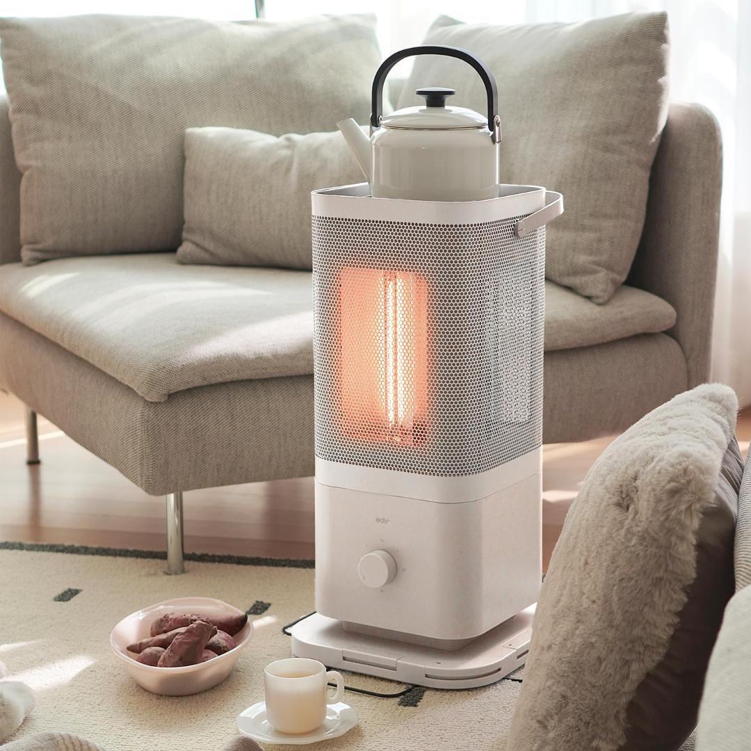 新品未開封　edir エディル 5面 カーボンヒーター 電気ストーブの進化。5面が個別コントロールできる3Dサラウンド
