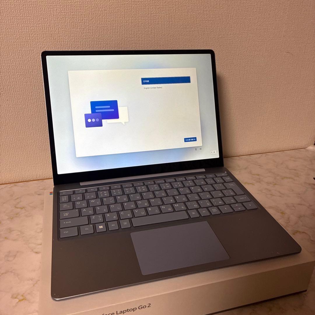 美品Surface Laptop Go 2 i5/8G/128G アイスブルー マイクロソフト Surface Laptop Go 2 アイスブルー Windows 10 KQ8