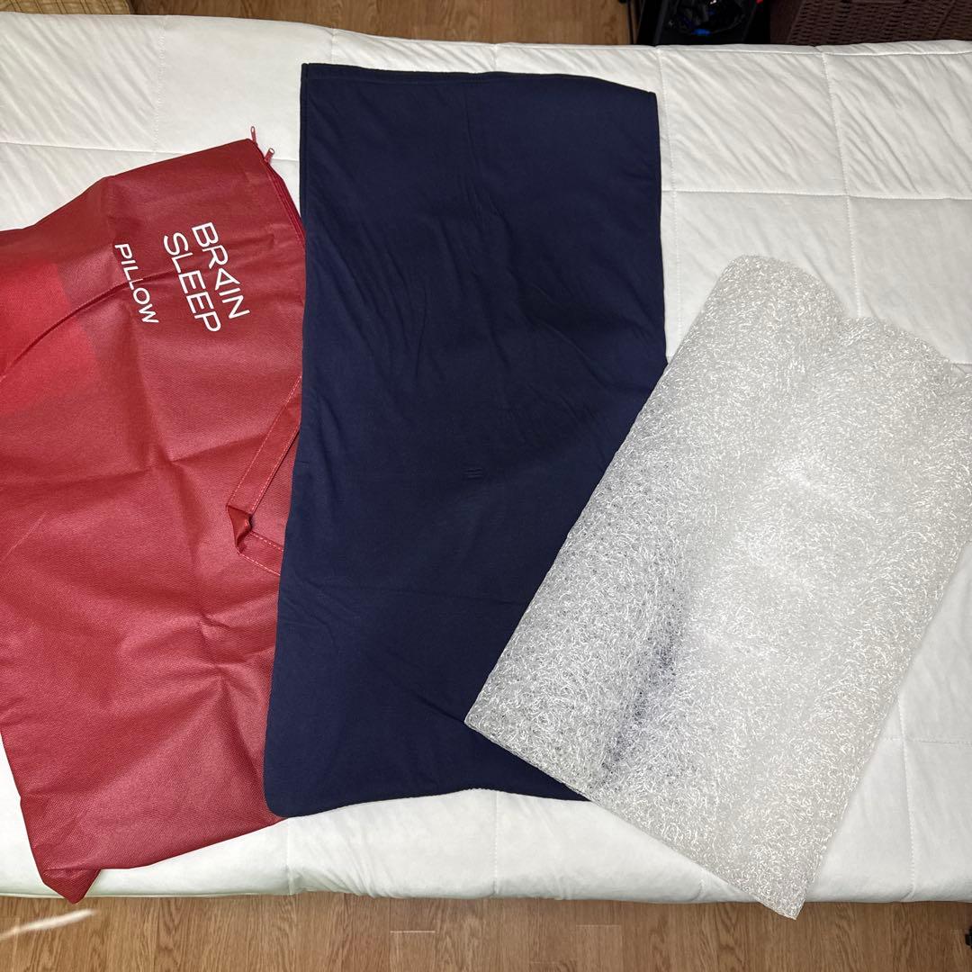 BRAIN SLEEP 枕・ピロー 赤 ネイビー ブレインスリープ 枕 ピロー まくら 洗える 熟睡 肩こり おすすめ
