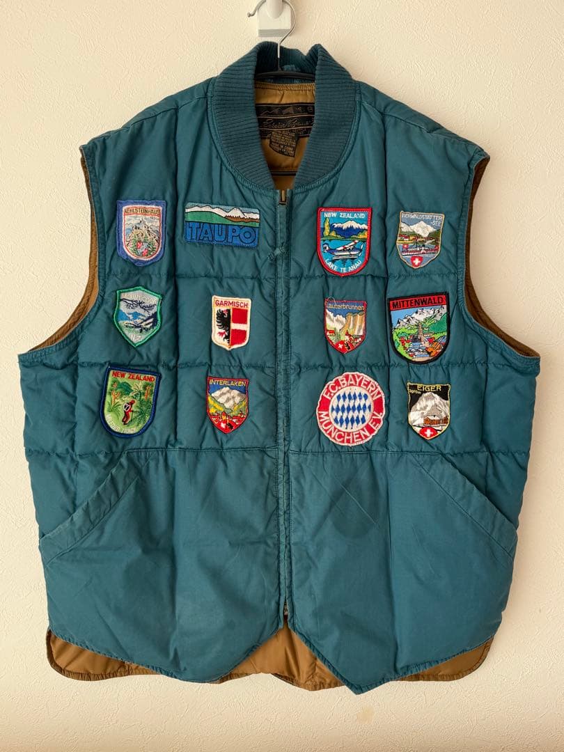 エディバウワー　80s ダウンベスト　ヴィンテージワッペン　サイズL 中古・古着通販】Eddie Bauer (エディーバウアー) 【古着】80s グース
