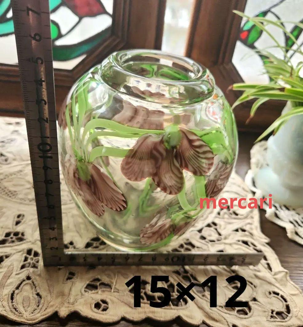 アメリカ Orient & Flume Art Glass フラワーベース