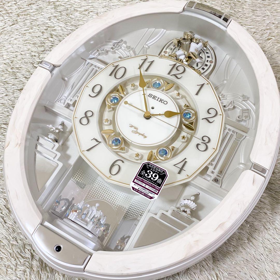 未使用】セイコー 電波からくり時計 RE576A 掛け時計 アイボリー