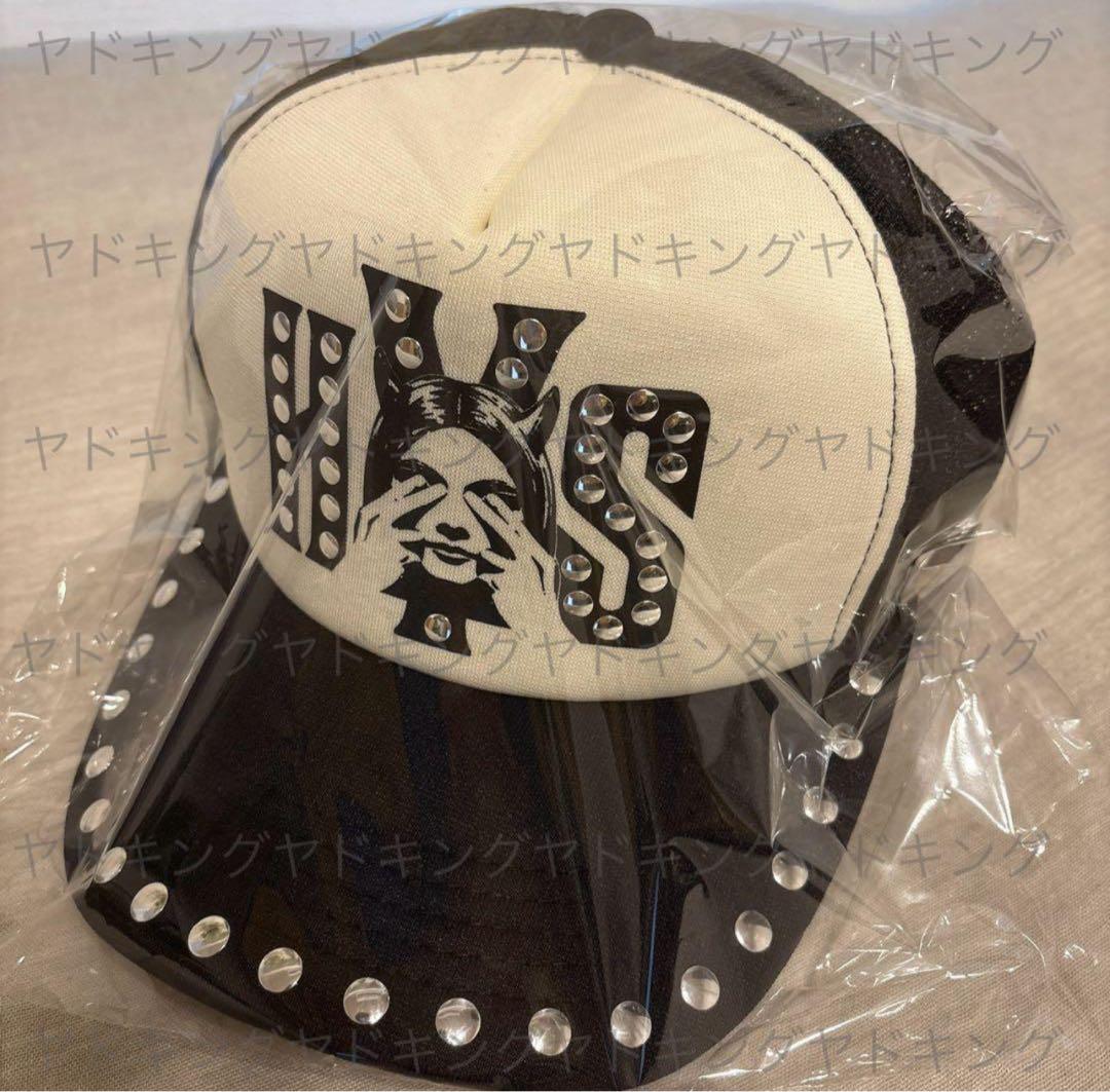 ヒステリックグラマー　SEE NO EVIL スタッズメッシュキャップ　ブラック HYSTERIC GLAMOUR SEE NO EVIL スタッズメッシュキャップ (キャップ