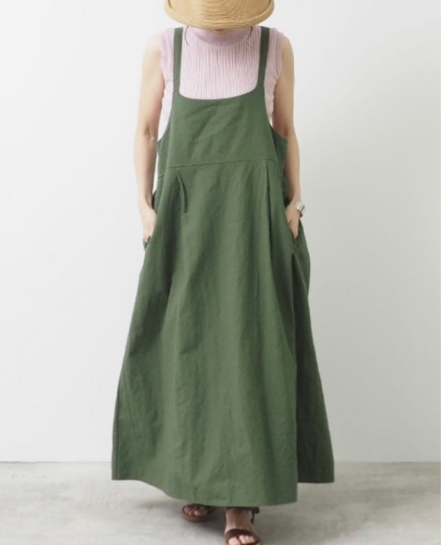 【NARU(ナル）】シーチングハンドワッシャー サロペットスカート 655840 NARU(ナル) シーチングハンドワッシャー サロペットスカート 655840
