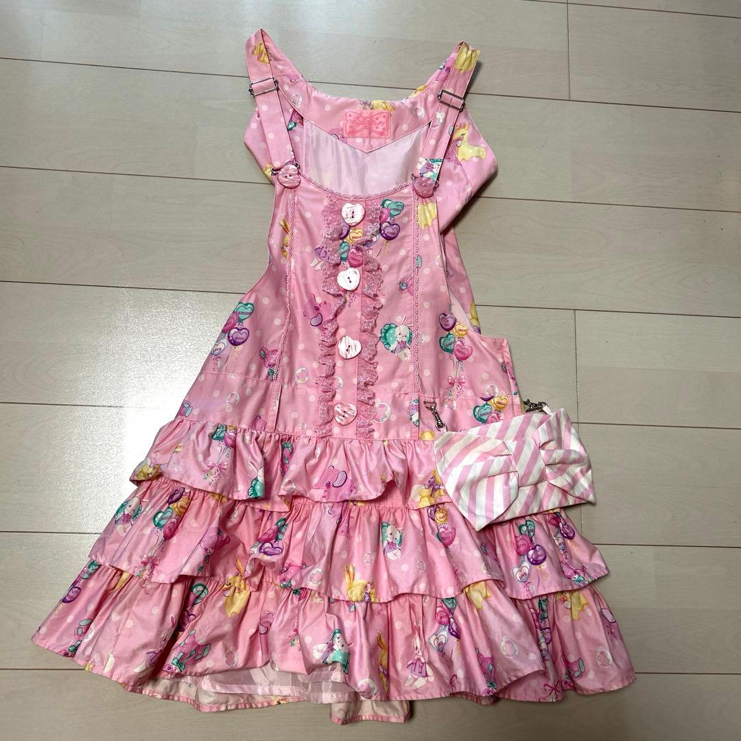 Angelic Pretty サロペットスカート ❄️Winter Toysジャンパースカート❄️️ ♡ジャンパースカート