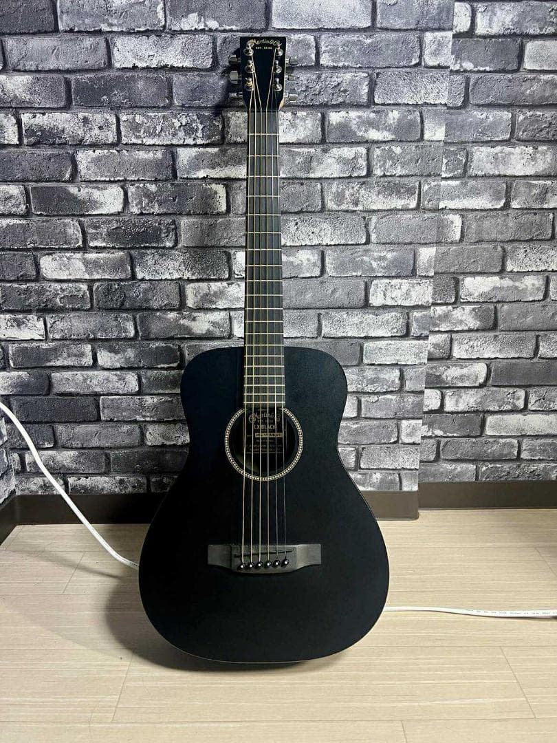 ギター Martin & Co. LX BLACK Martin LX Black Little Martin Travel Acoustic Guitar in Jett Black
