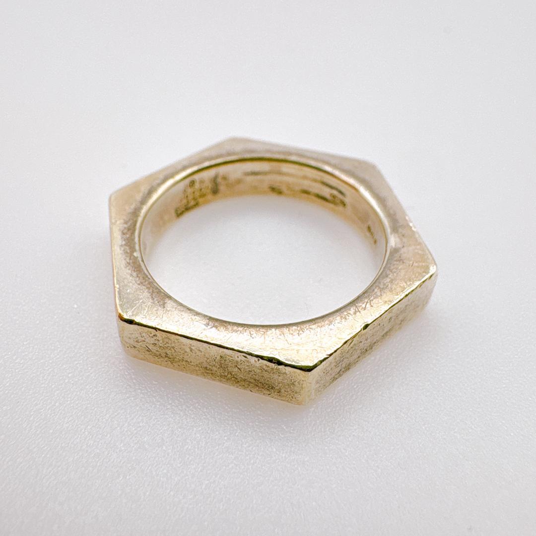 な*み様 【GUCCI】シルバー 六角 ヘキサゴン vintageリング 指輪 GUCCI 六角形 ヘキサゴン シルバー ナット ヴィンテーリング 希少