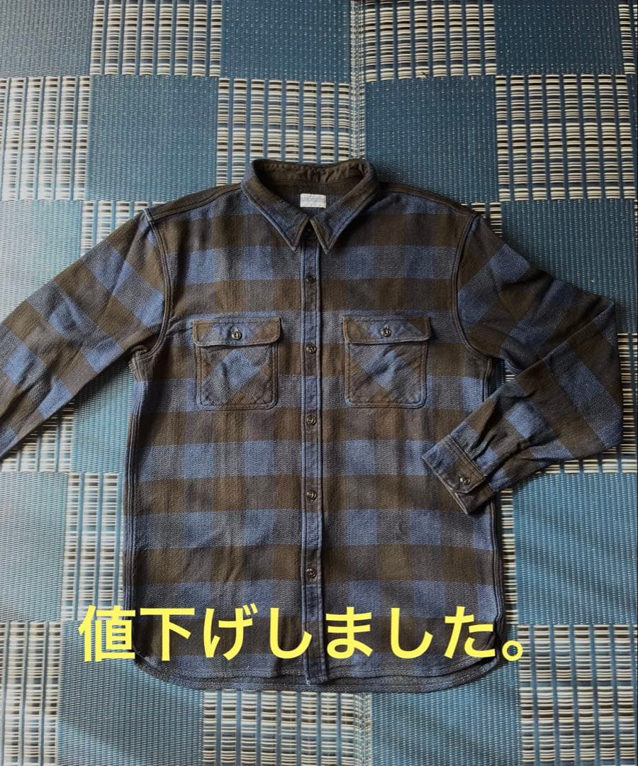 THE FLAT HEAD インディゴ染め ブロックチェック ネルシャツ インディゴ染め ブロックチェック ネルシャツ FN-SNR-101LSP | THE