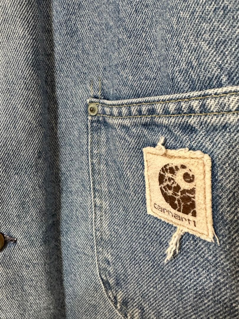 USA製 鬼フェード デニム生地carharttカーハート ミシガンチョアコート