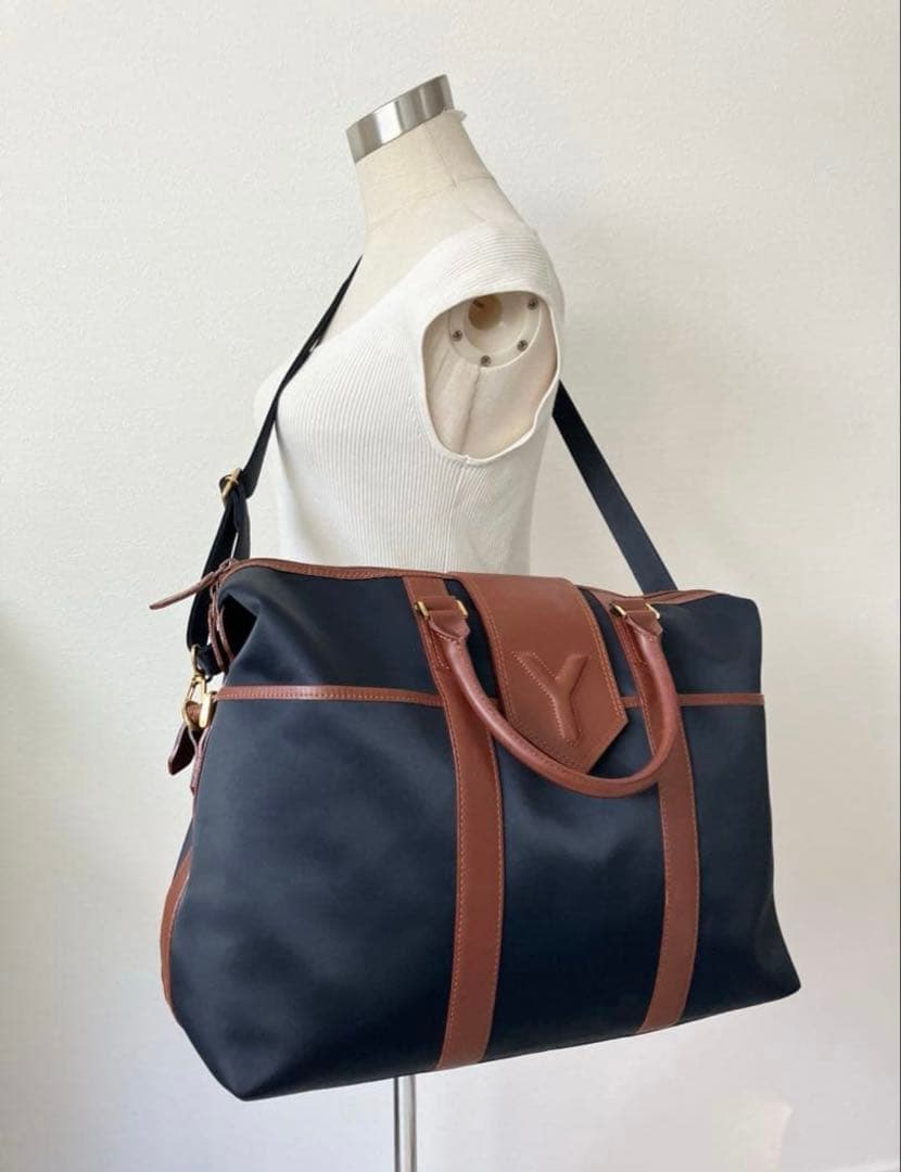 最終価格‼️SAINT LAURENT ボストンバッグ 型押し ヴィンテージ VINTAGE YSL/イヴ サンローラン】ボストンバッグ（ボストンバッグ