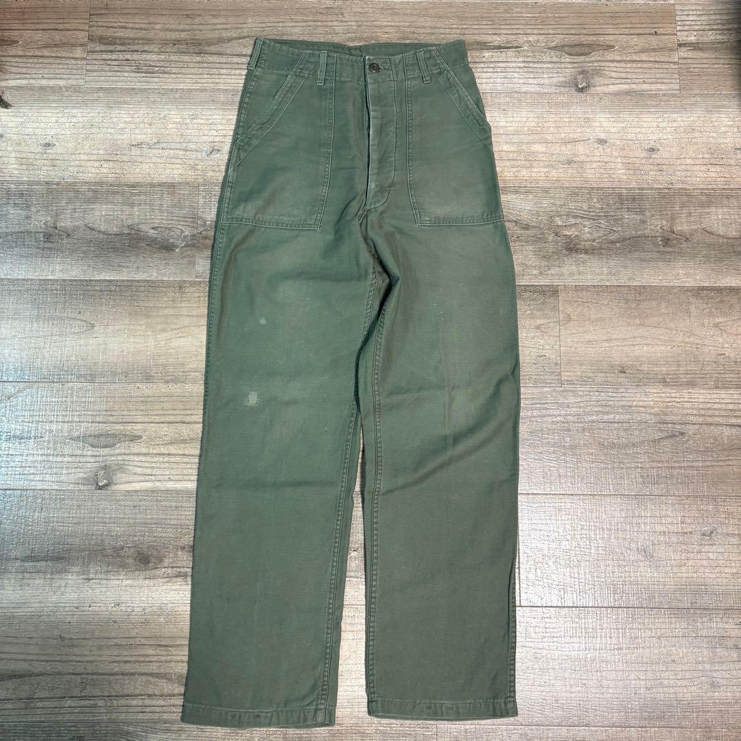 「I」66年 us army og-107 TYPE1 ベイカーパンツ 60s '66 US ARMY OG-107 UTILITY BAKER PANTS - RICUR