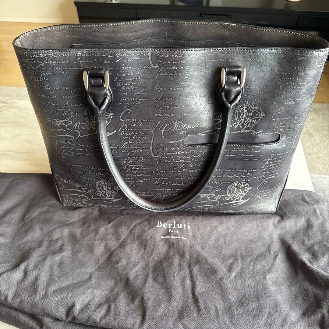 たかひろっちBerluti ブラックレザー トートバッグ 8026b060005-1.jpg