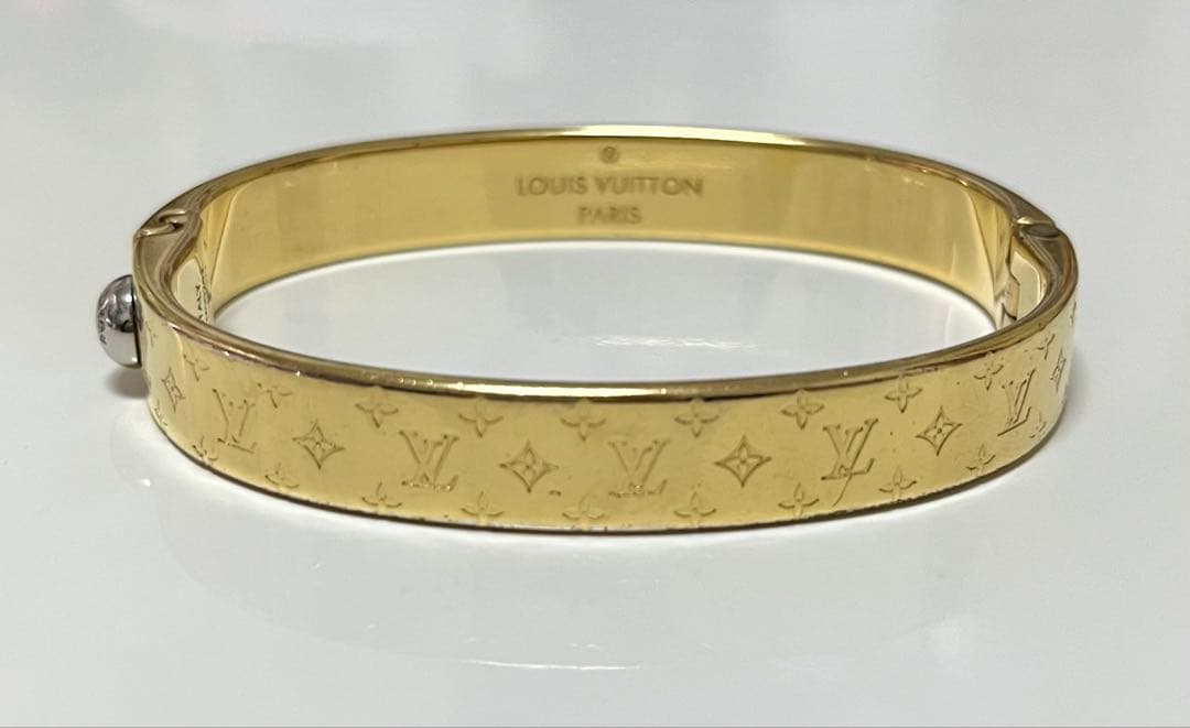 ルイヴィトン Louis Vuitton ナノグラム PM バングル ゴールド LOUIS VUITTON（ルイ・ヴィトン） バングル ブレスレットナノグラム