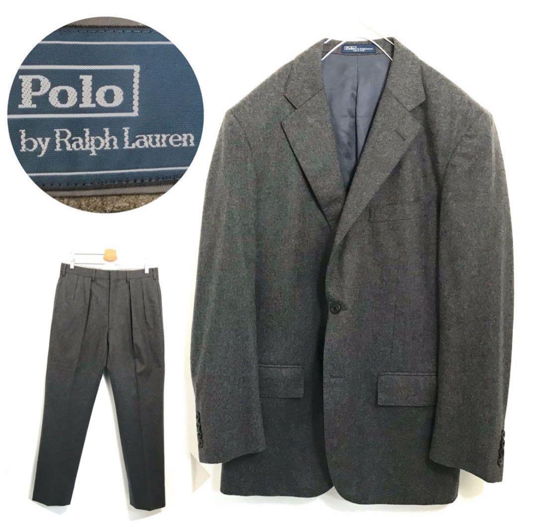 90's ラルフローレン　セットアップ　フランネル　グレー　スーツ POLO RALPH LAUREN - 【現行☆極美品】POLO RALPHLAUREN スーツ