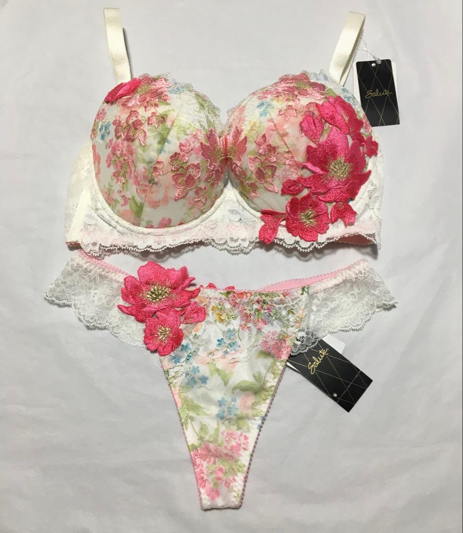 新品　ワコール　サルート 01G 店舗限定　ブラジャーF75 ソングL サルート 希少 店舗限定 歌舞伎 C65 78G ブラソング タグ付 BS