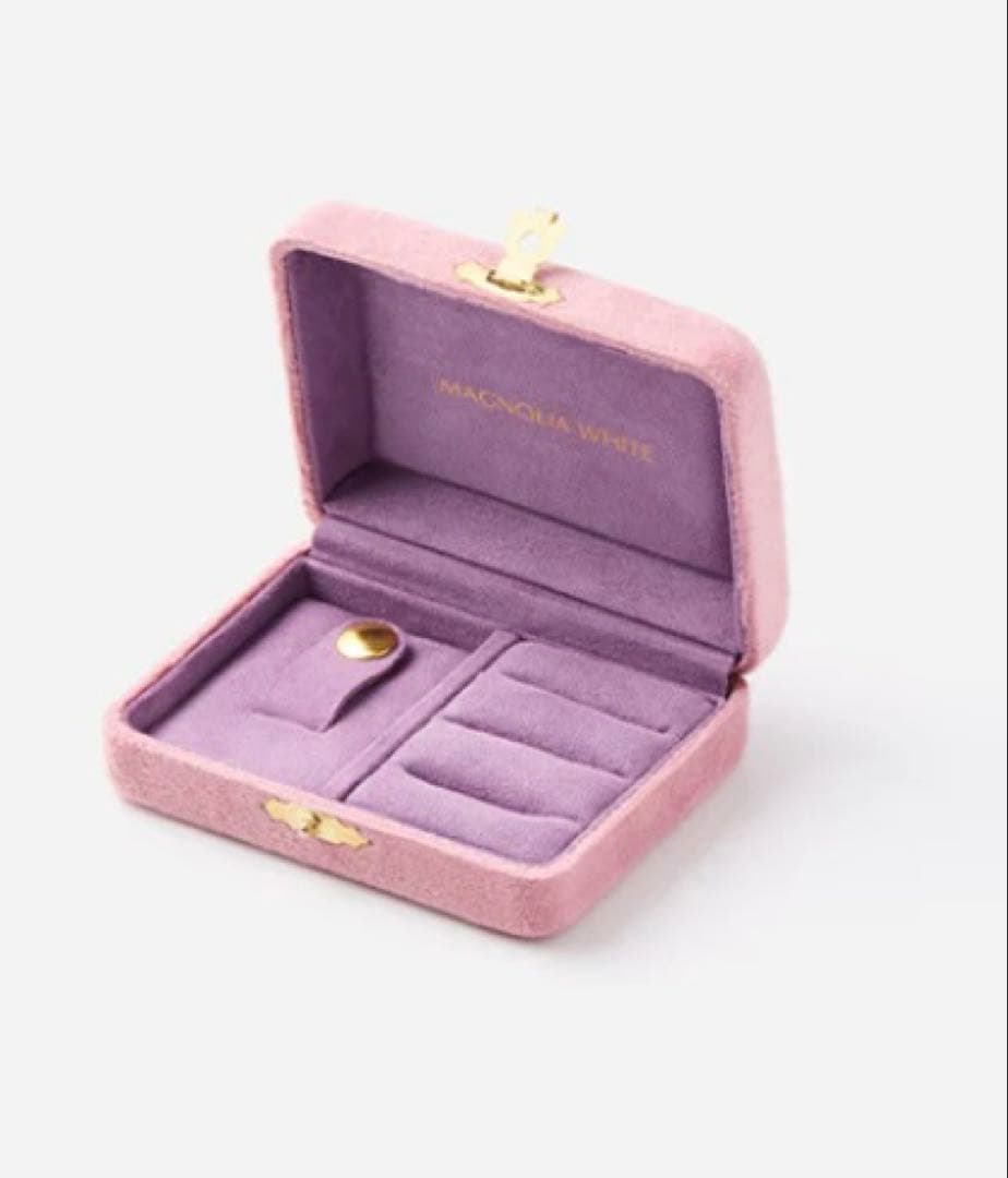 【未使用】マグノリアホワイト JEWELRYCASE MINI ピンク　石井美保 Fleur Éternelle JEWELRY CASE MINI｜マグノリア・ホワイト ジュエリー