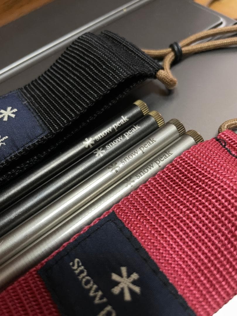 漆黒＆白銀、幸運の夫婦（めおと）箸！スノーピーク 旧・和武器（丸形