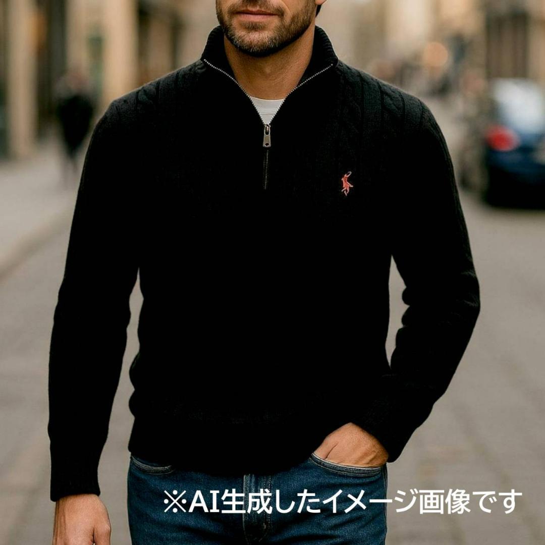 並行輸入品 / 新品】POLO ラルフローレン ハーフジップ ケーブルニット