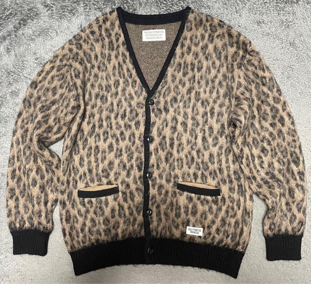 ワコマリア　レオパードモヘア　カーディガン WACKO MARIA (ワコマリア) LEOPARD MOHAIR CARDIGAN (レオパードモヘア