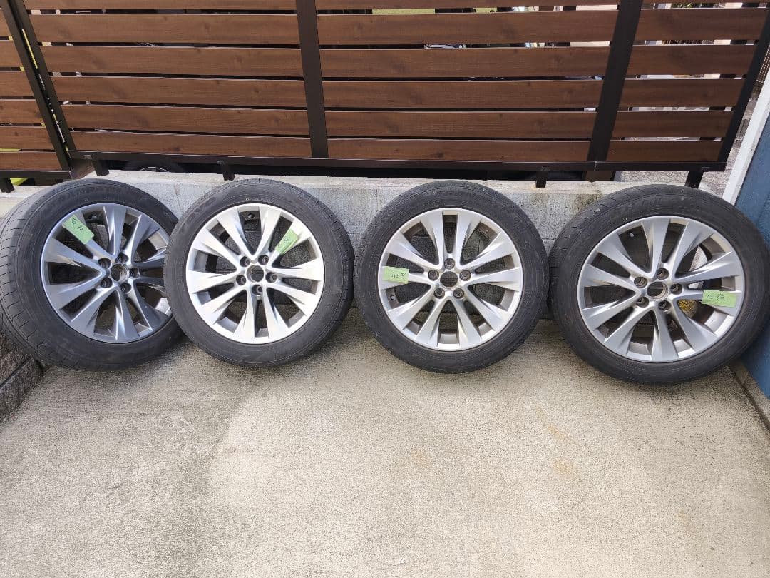 【送料込】アルファード純正ホイール、夏タイヤ４本セット トヨタ 40系 アルファード純正 4本セット 新車外し ハイブリッドZ 18