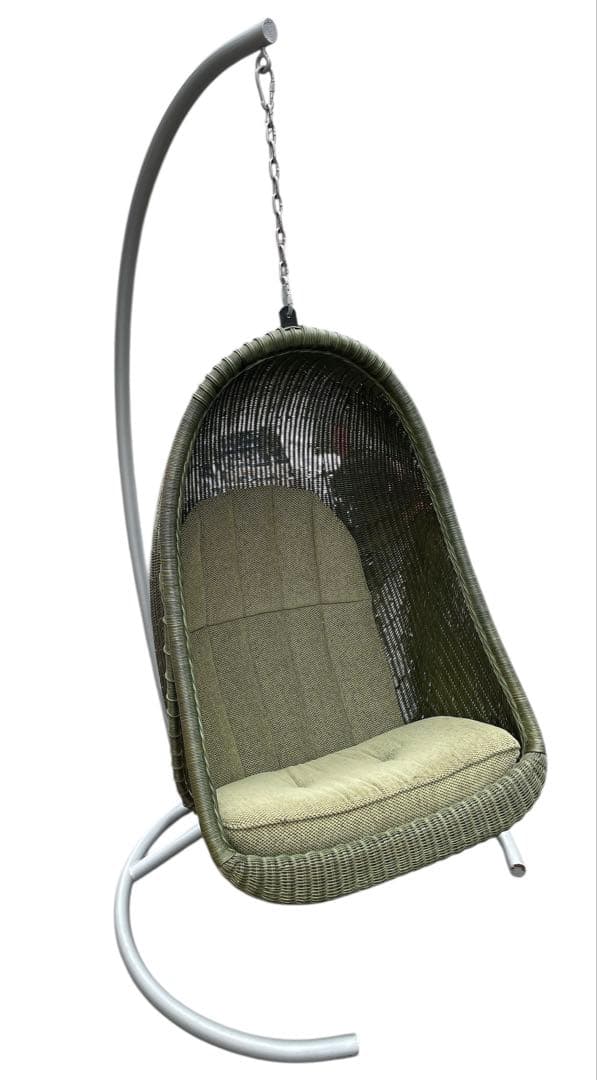 大阪 京都限定 美品 KAZAMA カザマ ハンギング チェア IDC大塚家具 KAZAMA カザマ ハンギングチェア グリーン 【公式通販】