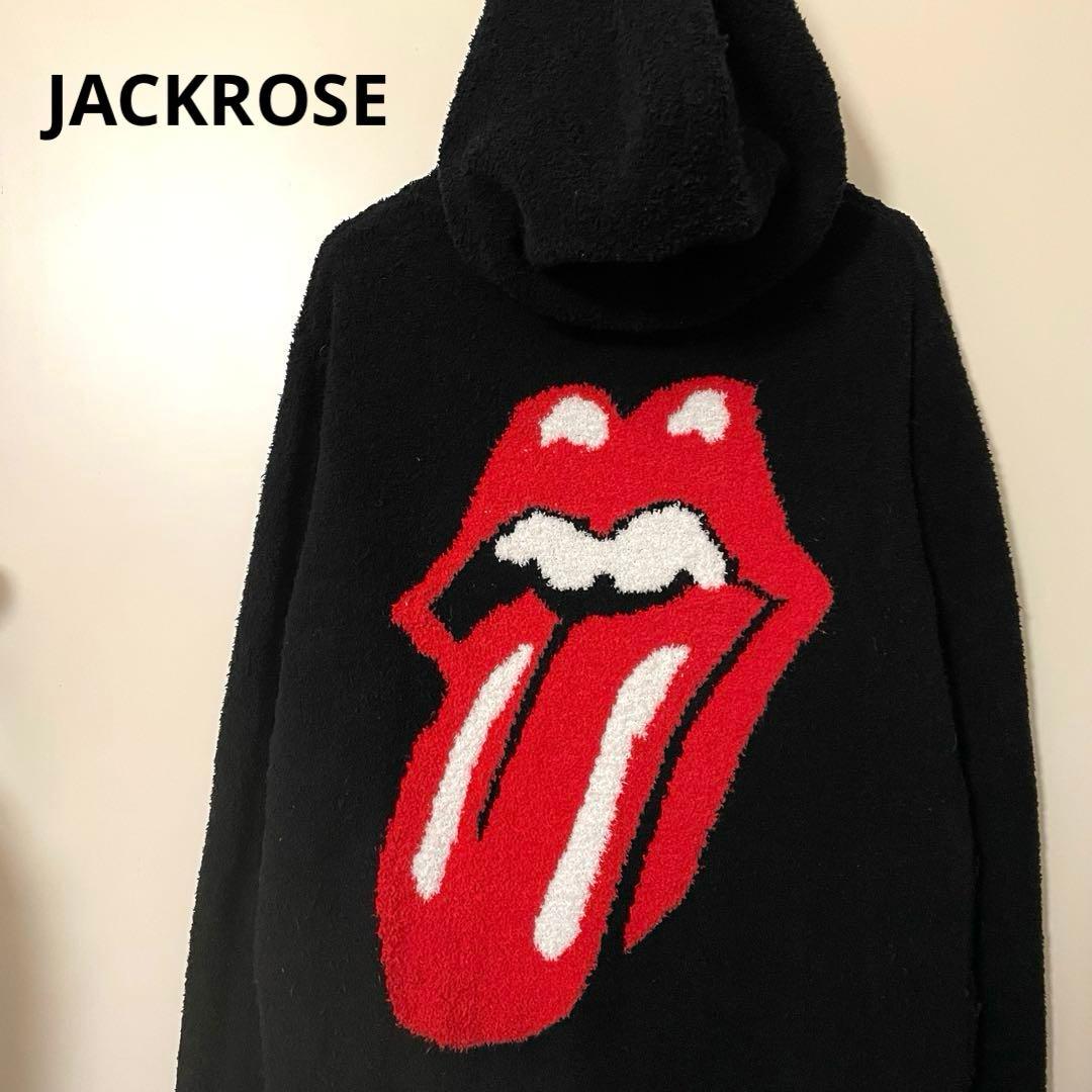 JACKROSE ローリングストーンズ ニットパーカー ローリングストーンズ / JACKROSE コラボ ジップパーカー (アニマル