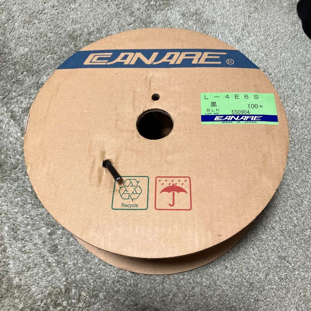あ*め様 【新品】CANARE L-4E6S 黒 100m CANARE（カナレ） L-4E6S マイク、ラインケーブル黒 1m切売り : SWITCH