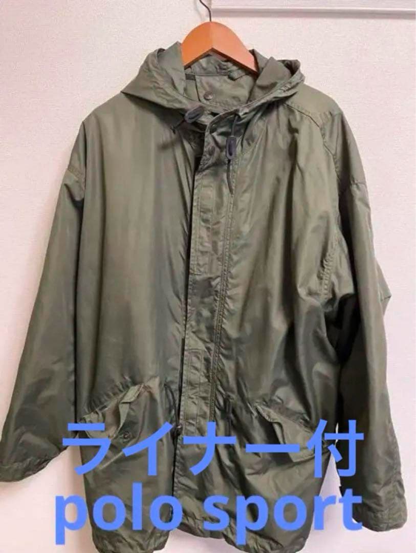 90s polo sport Ralph Laurenミリタリー ライナー 90s POLO SPORT RALPH LAUREN ナイロンジャケット フリースライナー