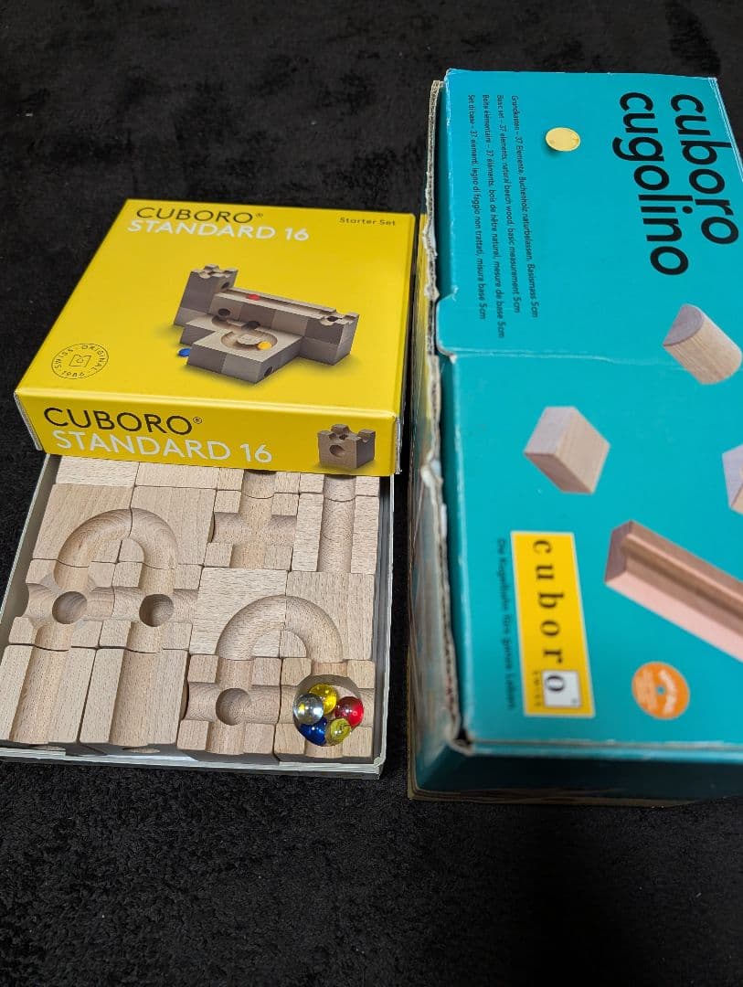 CUBORO CUGOLINO & STANDARD 16 セット CUBORO STANDARD 16 marble run Starter Set made of Swiss wood