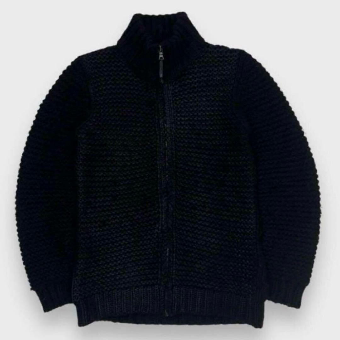 ※専用PRADAドライバーズニット ウール100% size 48 Black PRADA プラダ ドライバーズニット ジップアップウールセーター