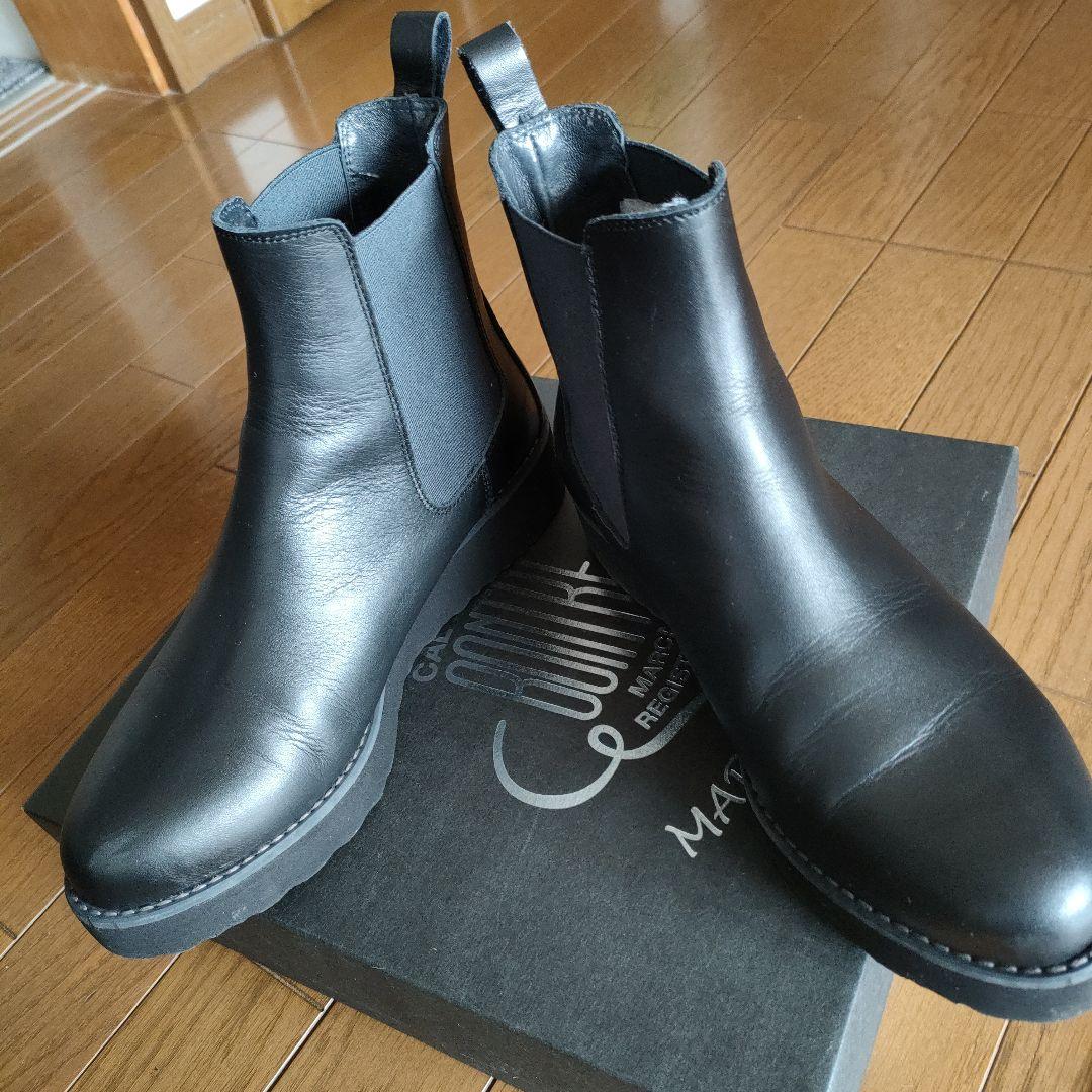 BONTRE （ ボントレ ） 本革 サイドゴアブーツ美品 23.5 ボントレ BONTRE ミドルサイドゴアブーツ （ブラック） -インポート