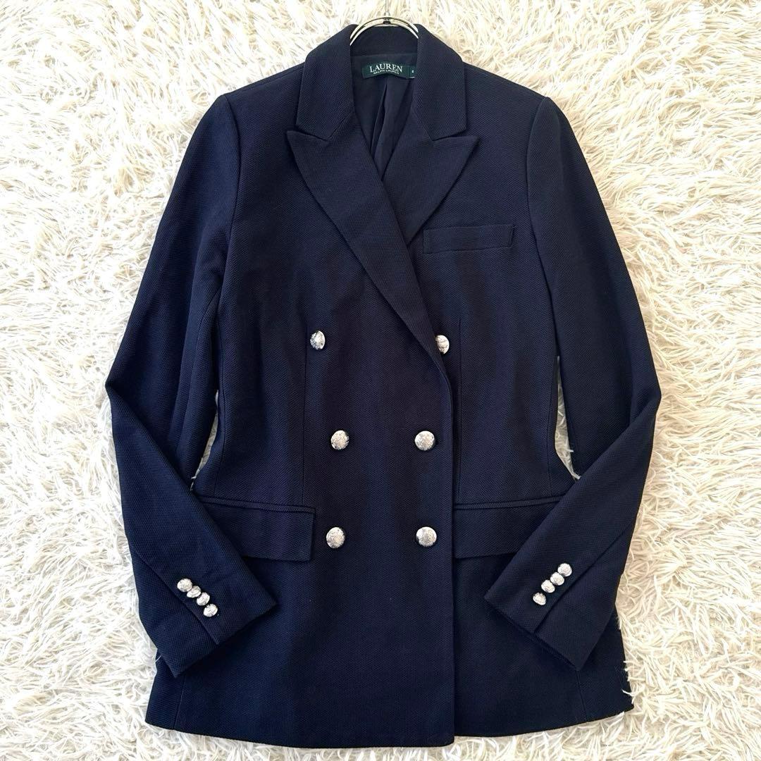 サイズ6✨ローレンラルフローレン 紺ブレ テーラードジャケット ダブル 銀ボタン POLO RALPH LAUREN（ポロ・ラルフローレン） ジャケット テーラード