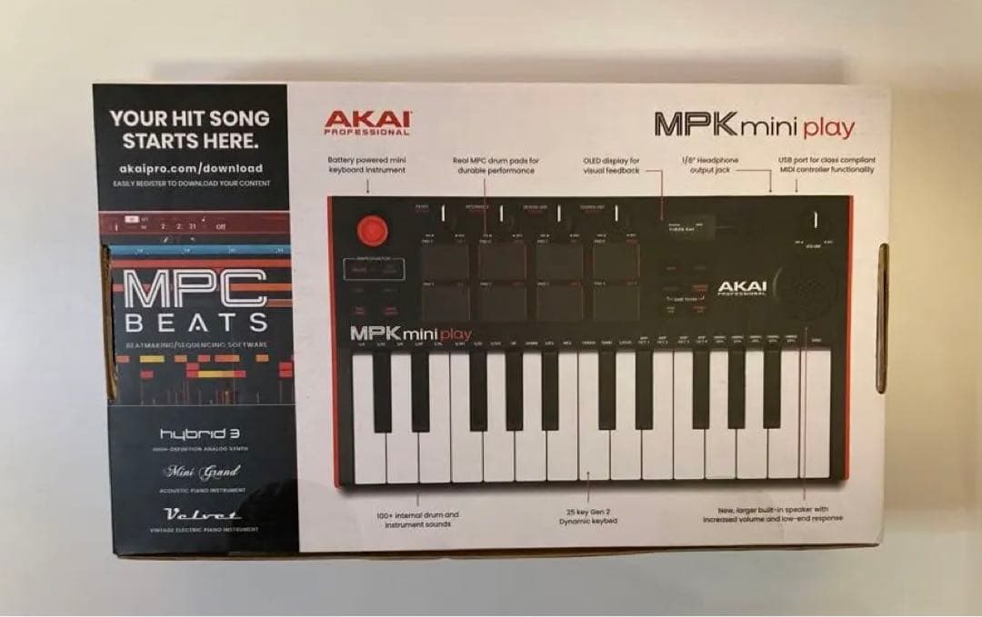 【未使用】AKAI MPK mini playミニキーボード 製品情報：MPK mini Play MK3：AKAI professional