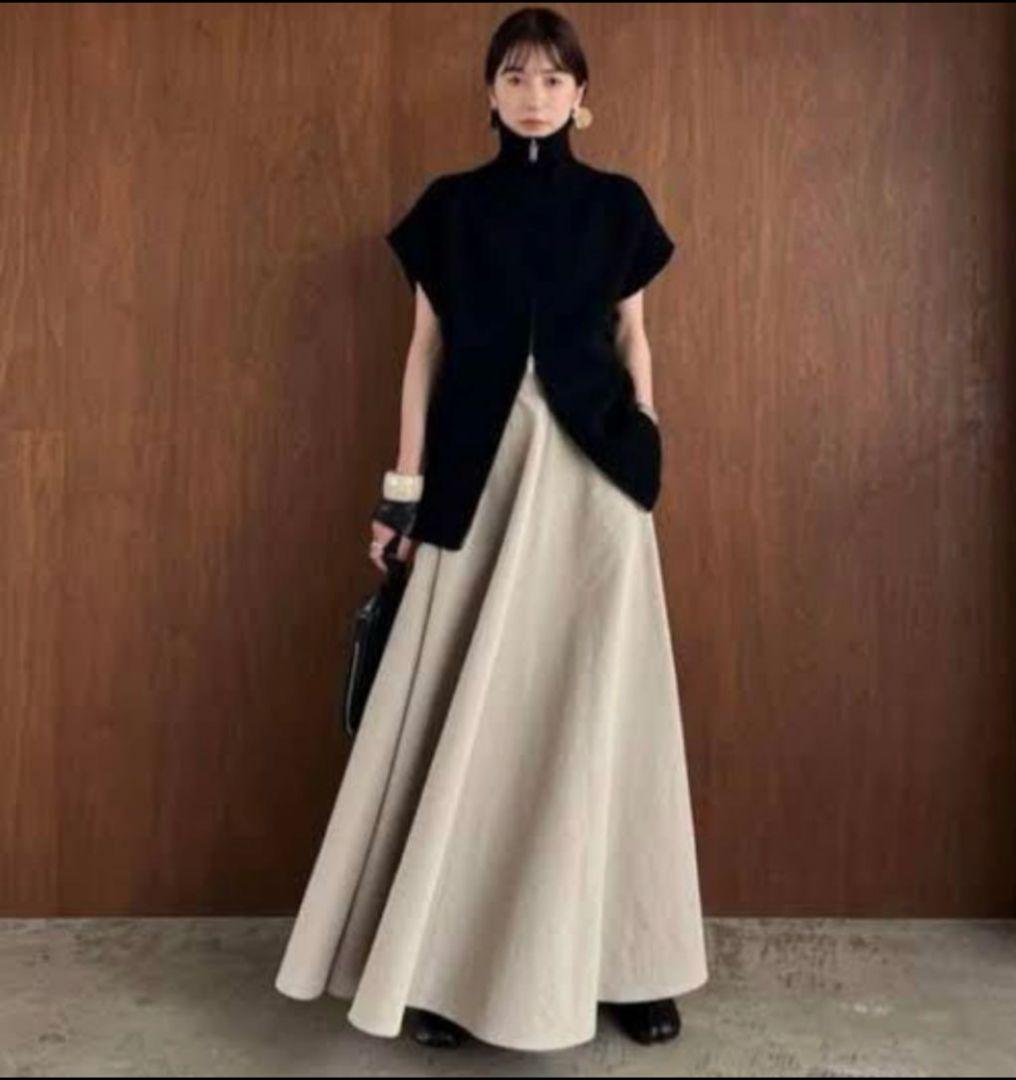 CLANE ジップカラーニットベスト ハイネック ダブルジップ 黒 サイズ1