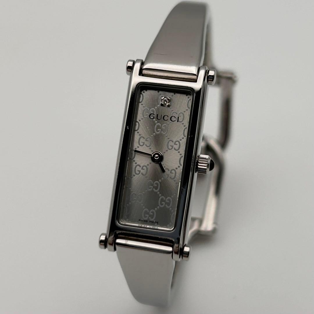 【箱有 新品電池 稼働】GUCCI 1500L GG ダイヤ バングルウォッチ 新品電池 稼働 GUCCI 1500L バングルウォッチ QZ シルバー - メルカリ