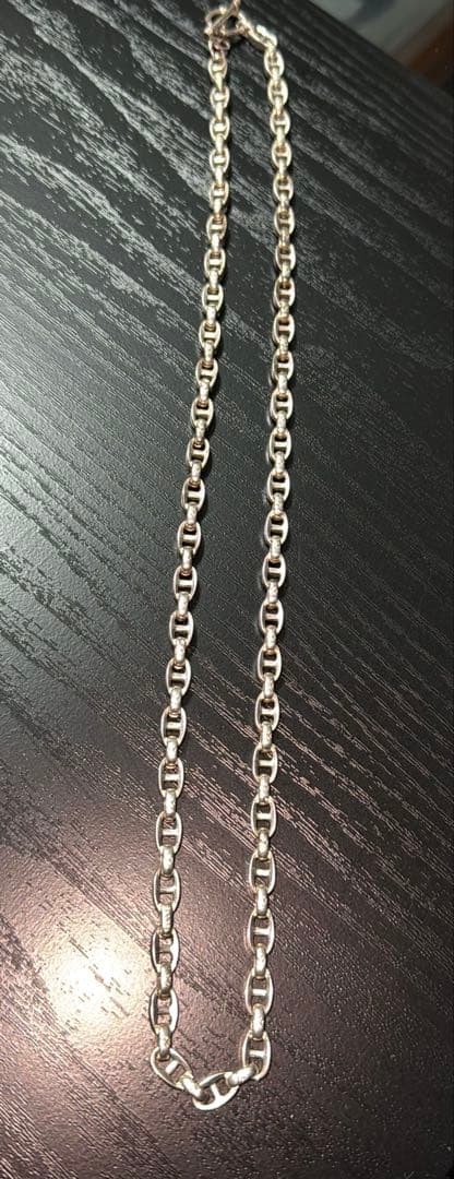 vintage シルバー アンカーチェーン ネックレス sv925 60㎝ イタリア製 ユーロ VINTAGE アンカーチェーン ネックレス シルバー925